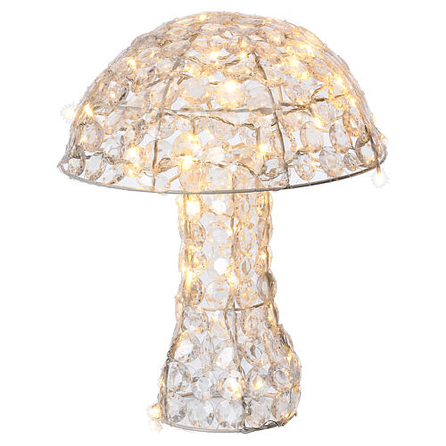 Lumière champignon diamant 95 LED h 39 cm int/ext blanc glace 2