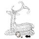 Pre-Lit Crouched Reindeer LED 120 ice white lights indoor and out door use s7