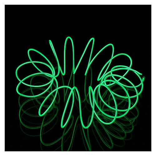 Mini mouldable green neon light with plays of light 2.7 m battery 1