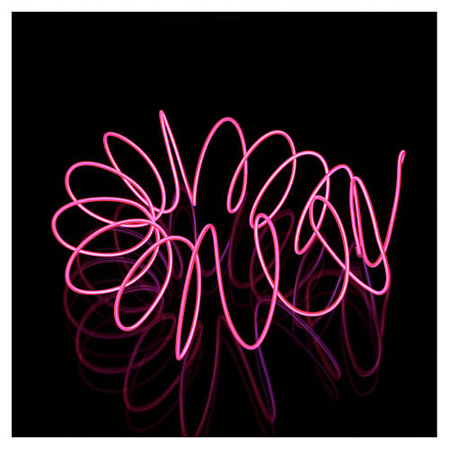 Neon Draht modellierbar mit Lichtspielen pink 2.7mt 1