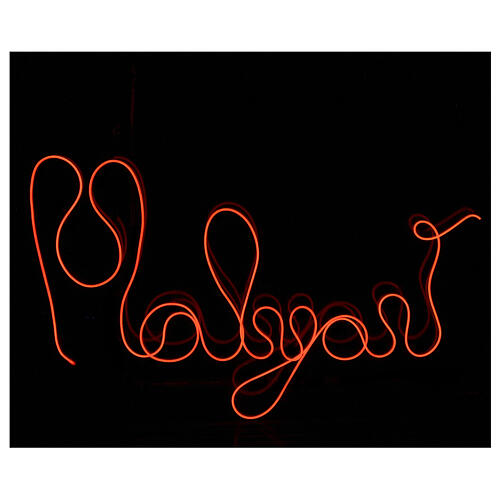 Mini mouldable red neon light with plays of light 2.7 m battery 2