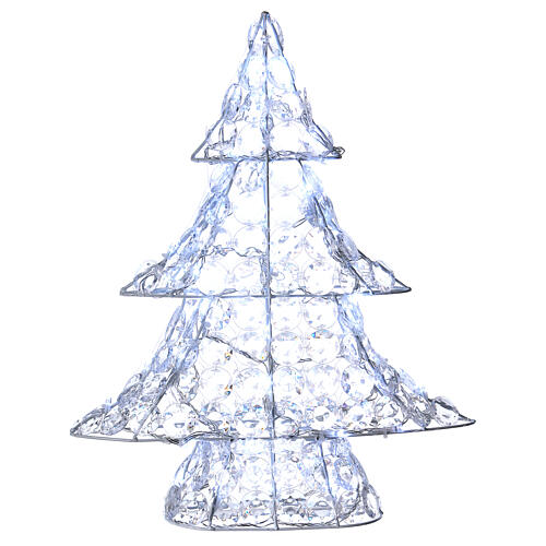 Christmas lights tree 60 LEDs, for indoor and outdoor use, ice-white h. 45 cm 2