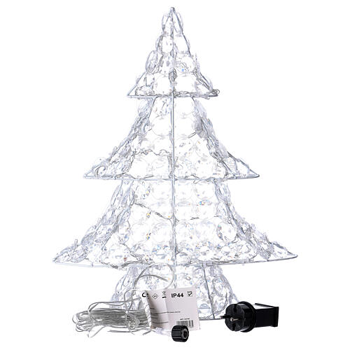 Christmas lights tree 60 LEDs, for indoor and outdoor use, ice-white h. 45 cm 3