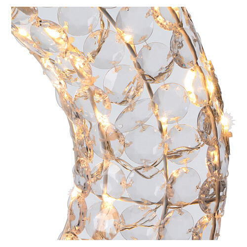Lumière couronne diamant 120 LED h 50 cm usage intérieur/extérieur blanc froid 6