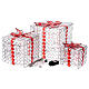 Lumières paquets cadeaux blanc glace 120 LED h 27/15/21 cm usage intérieur/extérieur s6
