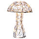 Enfeite luminoso cogumelo diamantes 65 Leds h 30 cm interior exterior branco frio s2