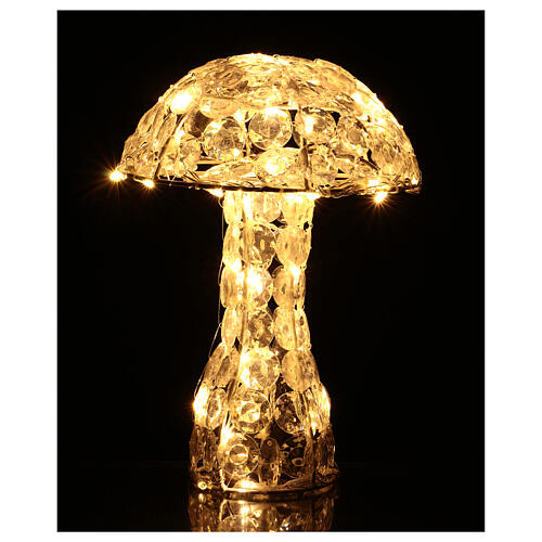 Illuminated Mushroom 65 diamond LED h 30 cm indoor outdoor ice white 1