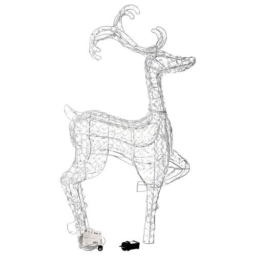 Standing Reindeer indoor outdoor light decoration 120 LED diamond cold white h 92 cm 4