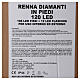Rena Luminosa de Pé modelo "Diamantes" 120 Lâmpadas LED Branco Frio Interior/Exterior Altura 92 cm s6