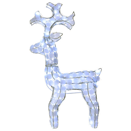 Christmas lights reindeer 80 LEDs, for indoor and outdoor use, ice-white h. 66 cm 4