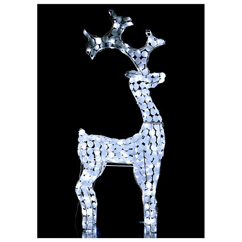 Christmas lights reindeer 200 LEDs, for indoor and outdoor use, ice-white h. 115 cm 1