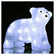 Luz navideña oso 30 led largo 30 cm uso int ext blanco hielo s1