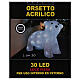 Led lighted bear, indoor and outdoor use, 30 cm long, 30 cool white lights s4