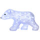 Enfeite urso 40 Leds 20x36x15 cm interior exterior branco frio s3