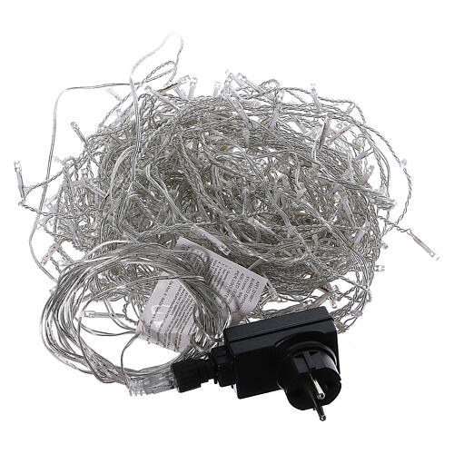 Zasłona świetlna 400 diod led w kolorze białym i niebieskim, na zewnątrz i wewnątrz 5