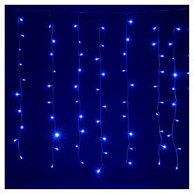 Hanging LED string lights 400 cold white and blue with memory indoor and outdoor use