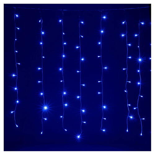Hanging LED string lights 400 cold white and blue with memory indoor and outdoor use 1