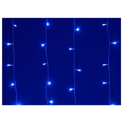 Hanging LED string lights 400 cold white and blue with memory indoor and outdoor use 2