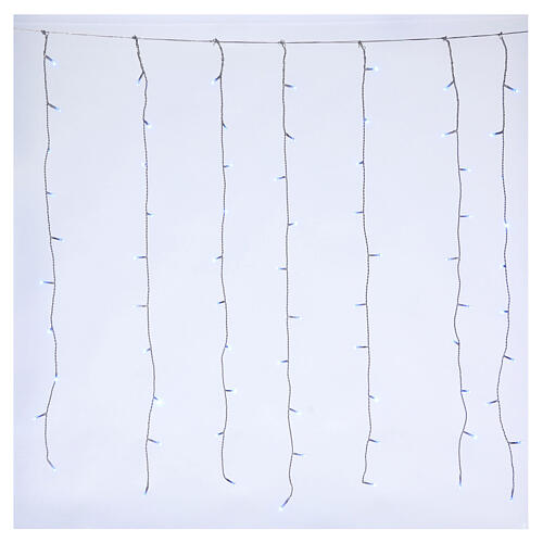 Hanging LED string lights 400 cold white and blue with memory indoor and outdoor use 3