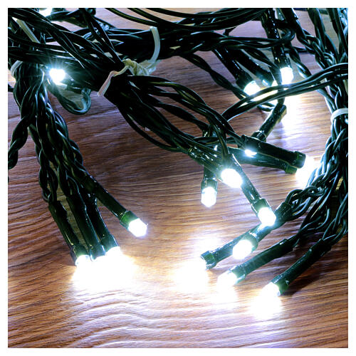 Luci natale 240 led bianco ghiaccio uso interno esterno 2