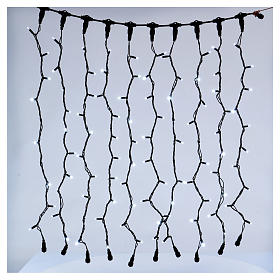 Weihnachtslichter: Lichtervorhang 100 Jumbo Leds kaltweiss verlängerbar Weihnachtslichter: Lichtervorhang 100 Jumbo Leds kaltweiss verlängerbar