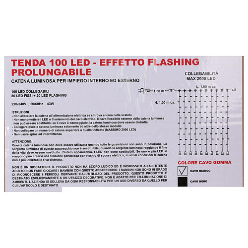 Tenda 100 Jumbo Led flashing Luce Fredda prolungabile 5