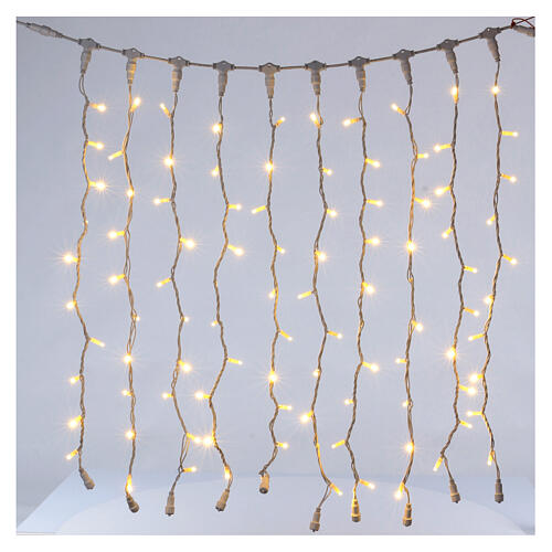 Extendable curtain with 100 warm white Jumbo LED lights 6