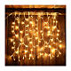 Extendable curtain with 100 warm white Jumbo LED lights s1