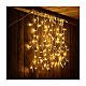 Extendable curtain with 100 warm white Jumbo LED lights s4