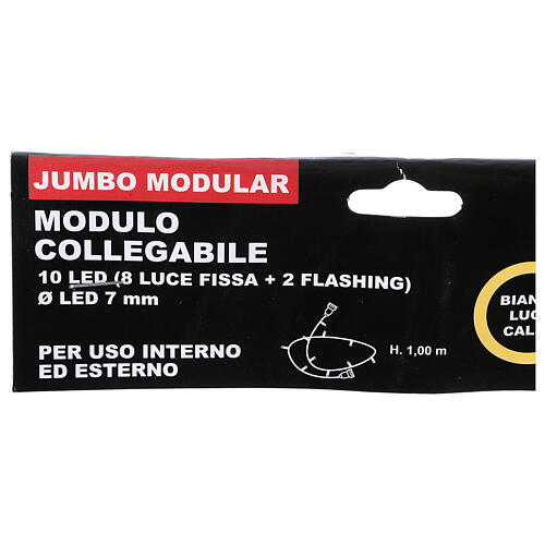 Moduł 10 Jumbo led Światło Ciepłe, 1 metr, do wnętrz i na zewnątrz 5