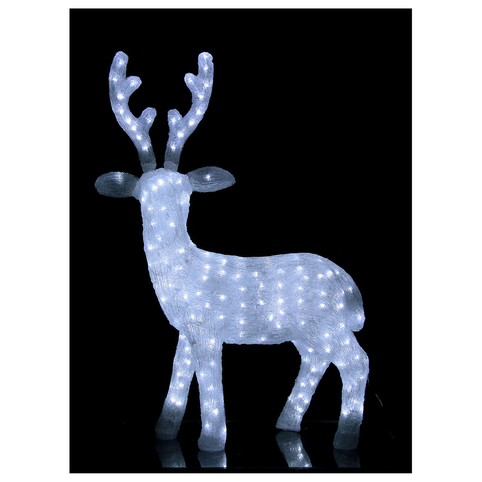 Illuminated Reindeer Height 1 Meter 240 Led Ice White Indoor Illuminated Reindeer Height 1 Meter 240 Led Ice White Indoor Outdoor Use 3