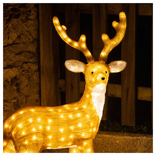 Christmas lights Brown Reindeer 240 warm coloured LEDs h. 1 m 2