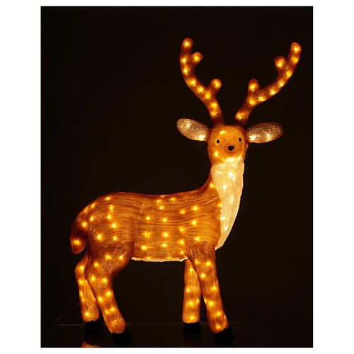 Christmas lights Brown Reindeer 240 warm coloured LEDs h. 1 m 3