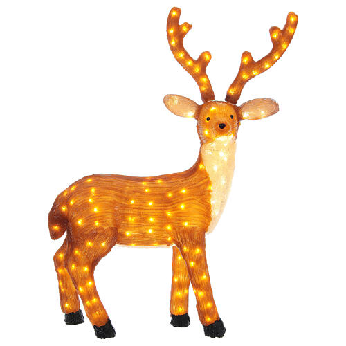 Christmas lights Brown Reindeer 240 warm coloured LEDs h. 1 m 6