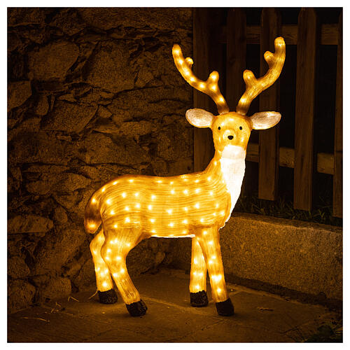 Brown LED Reindeer 1 meter 240 LED warm light indoor outdoor use 1