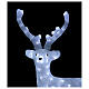 Christmas lights White Reindeer 120 cold coloured LEDs h. 84 cm s2