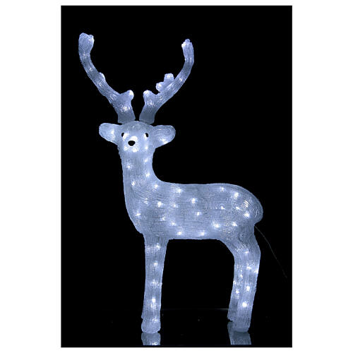 White LED Reindeer 120 cold lights 84 cm 1