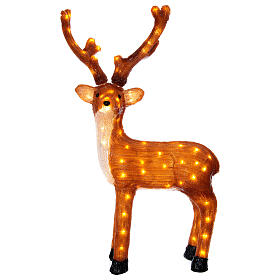 Luci di Natale: Illuminazione Renna Marrone 120 Led luce calda 84 cm 