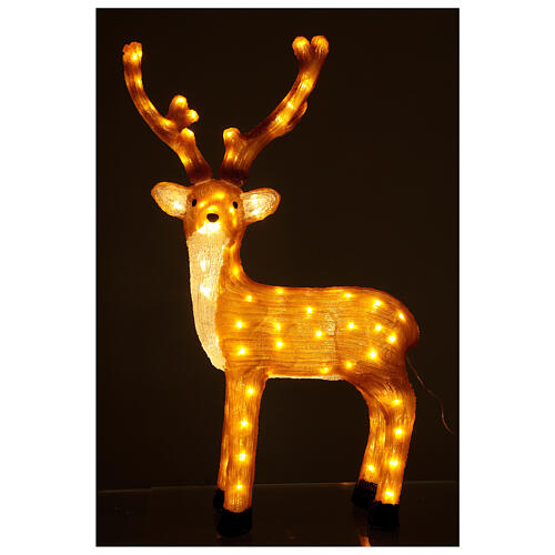 Lighted Brown Reindeer 84 cm 120 LED warm light 1