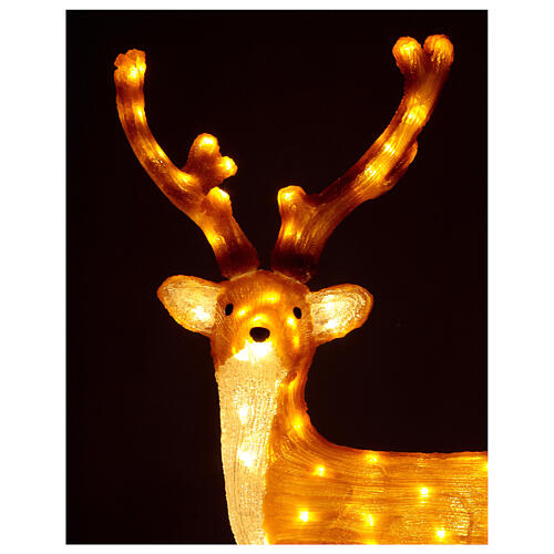Lighted Brown Reindeer 84 cm 120 LED warm light 2