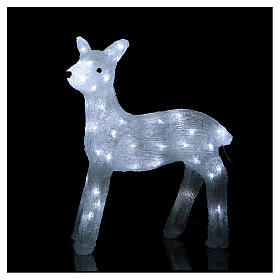 Weihnachtslichter: Leuchtendes Hirschkalb 50cm kaltweiss 60 Leds Weihnachtslichter: Leuchtendes Hirschkalb 50cm kaltweiss 60 Leds