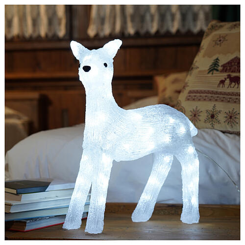 LED Fawn Holiday Decoration 60 LEDs cold light h. 50 cm 1