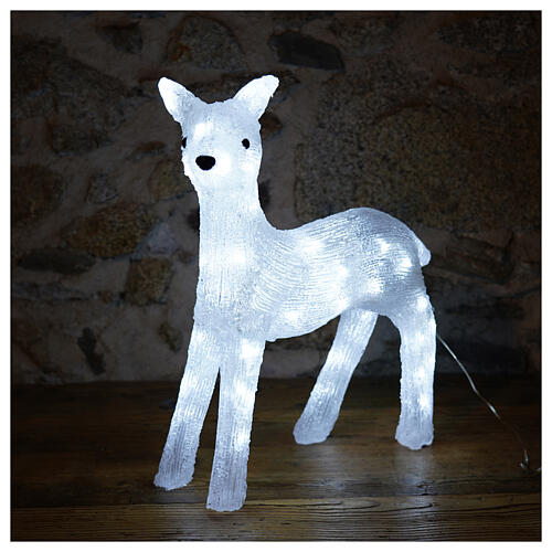 LED Fawn Holiday Decoration 60 LEDs cold light h. 50 cm 2