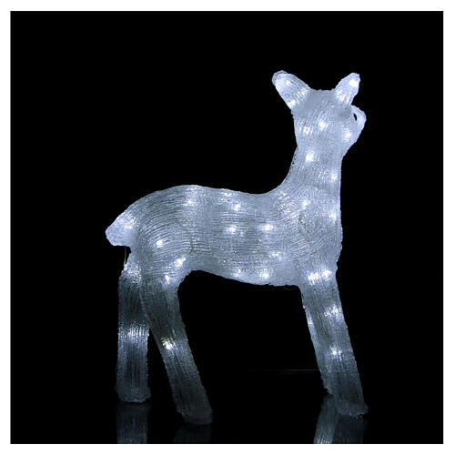 LED Fawn Holiday Decoration 60 LEDs cold light h. 50 cm 4