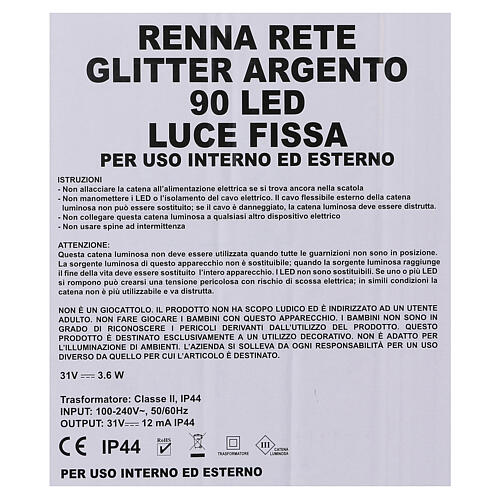 Reno Glitter Plata iluminada 60 Led luz fría h. 93 cm 6