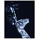 Renna Glitter Argento illuminata 60 Led luce fredda h. 93 cm s3