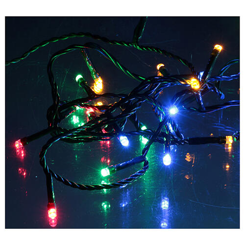 Ice white and multicoloured LED light chain with play of lights 4