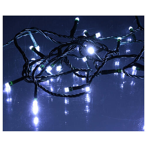 Ice white and multicoloured LED light chain with play of lights 5