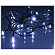 Ice white and multicoloured LED light chain with play of lights s5