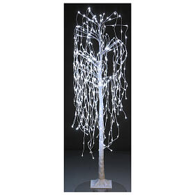 Wierzba płacząca oświetlenie bożonarodzeniowe 480 LED biały ziemny, h 180 cm, wewn./zewn.